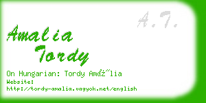 amalia tordy business card